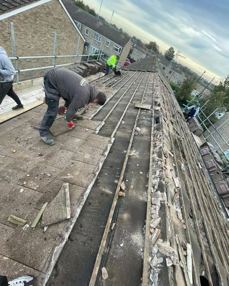 Roof strip and re-felt in progress in Perranporth